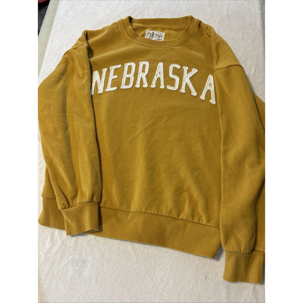 Nebraska Huskers 1897  Women's Cropped Sweatshirt Yellow